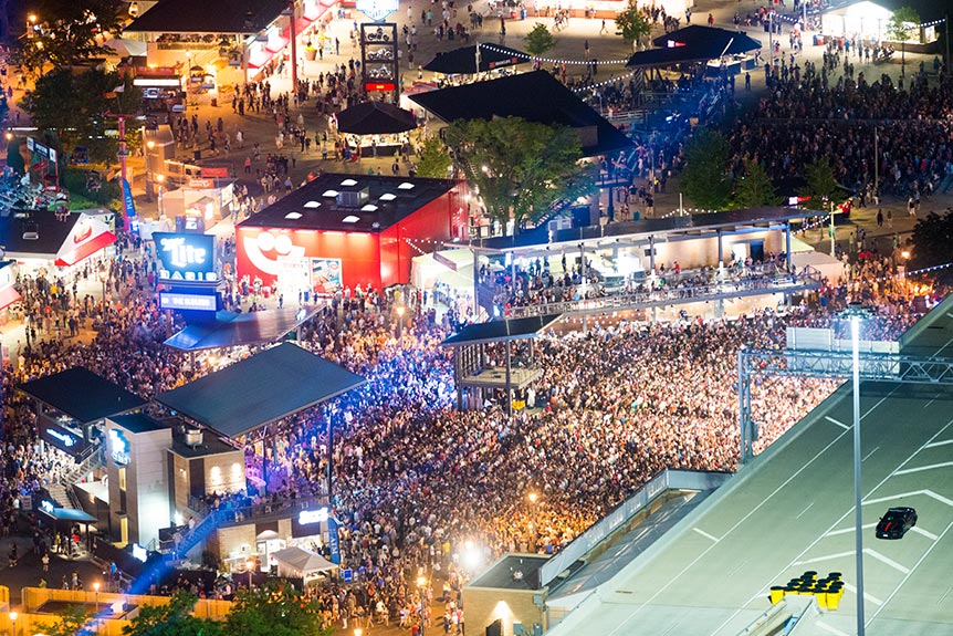 Aerial View of The Miller Lite Oasis at Summerfest